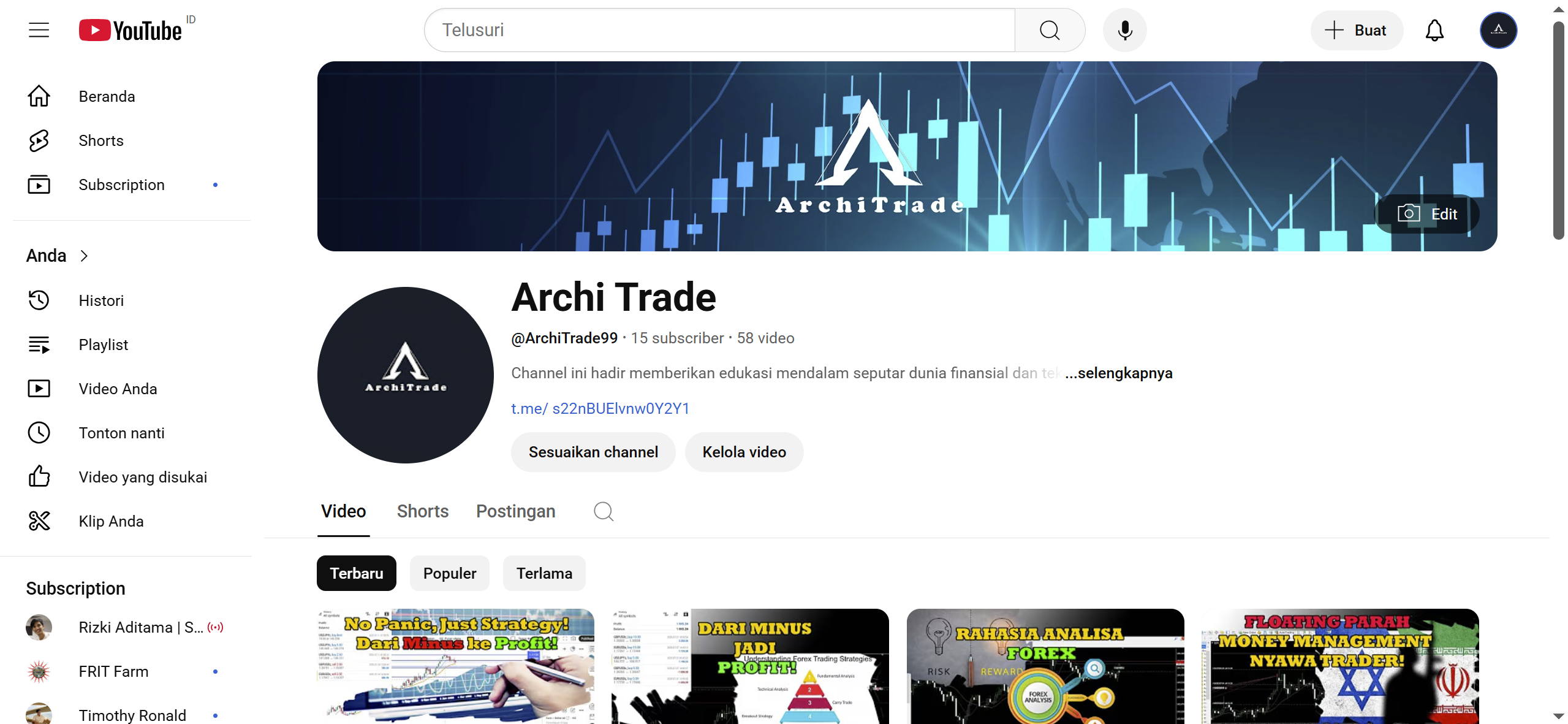 Perpustakaan Sumber Daya Trading (Video Tutorial & Artikel)